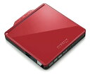 【中古】 BUFFALO BDXL対応 USB2.0用ポータブルBlu-rayドライブ Wケーブル収納タイプ レッド BRXL-PC6VU2-RDC