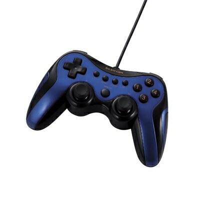 【中古】 【2009年モデル】ELECOM ゲームパッド USB接続 アナログスティック搭載 振動/連射 12ボタンブルー JC-U2912FBU