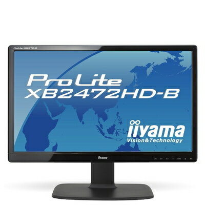 【中古】 iiyama 24インチワイド液晶ディスプレイ VAパネル LEDバックライト 昇降・ピボット機能搭載 HDMIケーブル同梱モデル マーベルブラック PLXB2472HD-B1