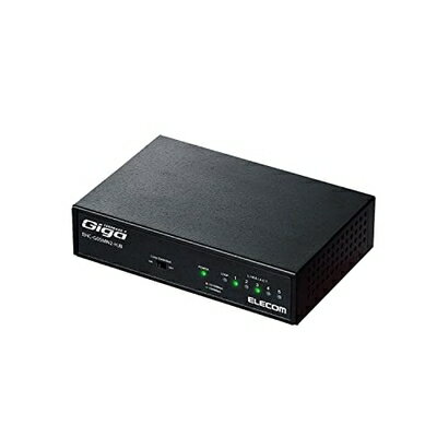【中古】 エレコム スイッチングハブ ギガビット 5ポート 金属筐体 マグネット付 電源内蔵 ブラック EHC-G05MN2-HJB