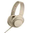 【中古】 ソニー ヘッドホン h.ear on 2 MDR-H600A : ハイレゾ対応 密閉型 リモコン・マイク付き 2017年モデル 360 Reality Audio認定モデル ペールゴールド MDR-H600A N