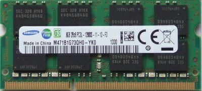 【中古】 サムスン純正 PC3-12800(DDR3-1600) SO-DIMM 8GB ノートPC用メモリ DDR3L対応モデル （電圧1.35V ＆ 1.5V 両対応)
