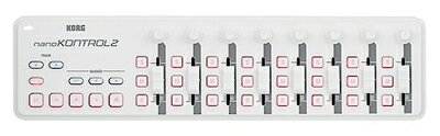 【中古】 KORG(コルグ) 定番 USB MIDIコントローラー nanoKONTROL2 WH ホワイト 音楽制作 DTM コンパクト設計で持ち運びに最適 すぐに始められるソフトウェアライセンス込み