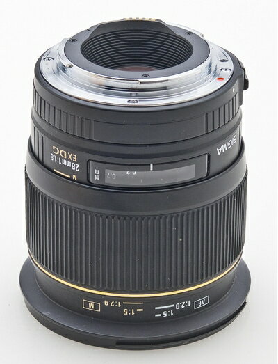 【中古】 SIGMA 単焦点広角レンズ 28mm F1.8 EX DG ASPHERICAL MACRO キヤノン用 フルサイズ対応