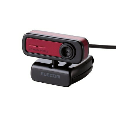 【中古】 【2012年モデル】ELECOM WEBカメラ 200万画素 1/5インチCMOSセンサ マイク内蔵 コンパクトタイプ レッド UCAM-C0220FBRD