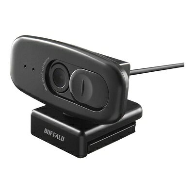 【中古】 バッファロー WEBカメラ 1080P フルHD 30fps 200万画素 広角約120° Zoom/Slack/Microsoft Teamsメーカー動作確認済 Windows/Mac対応 プライバシーシャッター付 マイク内蔵 小型 シンプル 日本メーカー ケーブル2m ブラック BSW505MBK