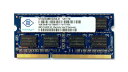 【中古】 NANYA NT4GC64B8HG0NS-DI 4GB ノートブック SODIMM DDR3 PC12800(1600) UNBUF 1.5v 2RX8 204P 512MX64 256mX8 C