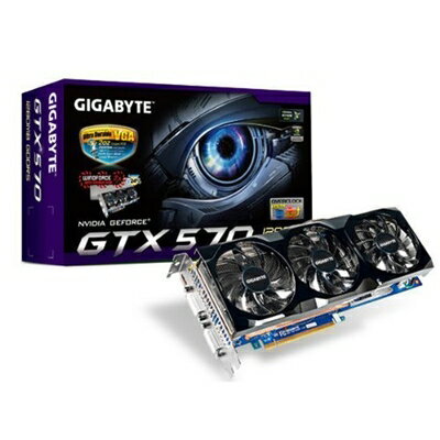 【中古】 GIGABYTE グラフィックボード nVIDIA GeForce GTX570 Overclock 1280MB PCI-E GV-N570OC-13I REV2