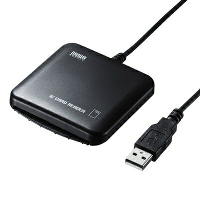 【中古】 サンワサプライ 接触型ICカードリーダライタ Windows/mac両対応 自宅で確定申告 ADR-MNICUBK
