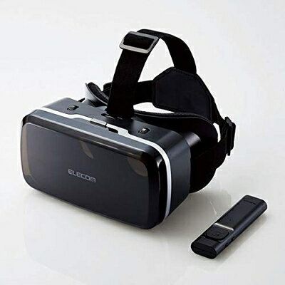 【中古】 エレコム VRゴーグル VRグラス 目幅・ピント調節可能 VRコントローラー付き Bluetooth DMM動画専用(iOs) メガネ対応 ブラック VRG-M01RBK