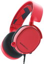 【中古】 【国内正規品】密閉型 ゲーミングヘッドセット SteelSeries Arctis 3 Solar Red 61435