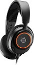 【中古】 SteelSeries ゲーミングヘッドセット ヘッドホン Arctis Nova 3 軽量 有線 密閉型 PC PS5 PS4 Switch 対応 RGBライティング AIノイズキャンセリング 空間オーディオ Hi-Fiサウンド 調整可能 61631 ブラック