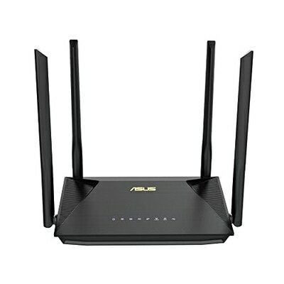 【中古】 ASUS WiFi 無線 ルーター WiFi6 1201+574Mbps v6プラス/ OCNバーチャルコネクトに対応デュアルバンド RT-AX1800U (A) メッシュ&セキュリティ機能付 3階建 接続台数32台 国内品