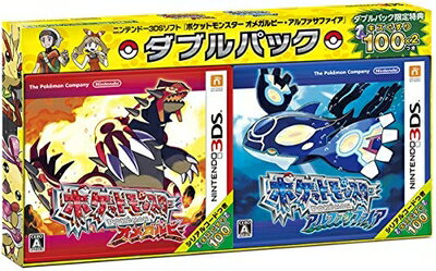 【中古】 ポケットモンスター オメガルビー・アルファサファイア ダブルパック (【特典】「キズぐすり」100個シリアルコードチラシ 2枚 同梱) 【数量限定特典】オリジナルフィギュア ゲンシグラードン 【数量限定特典】オリジナルフィギュア ゲンシカイオーガ 付