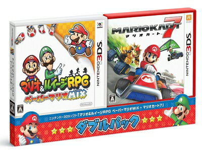 【中古】 『マリオ&ルイージRPG ペーパーマリオMIX・マリオカート7』 ダブルパック - 3DS