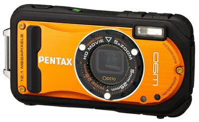 Digital Camera - 【中古】 PENTAX 防水デジタルカメラ Optio W90 シャイニーオレンジ OPTIOW90SO