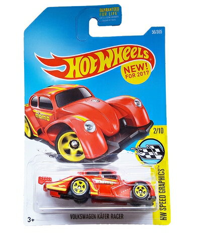 【中古】 Hot Wheels 2017 HW Speed Graphics Volkswagen Kafer Racer 56/365, Red