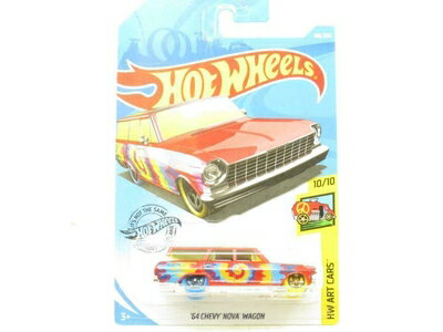 【中古】 Hot Wheels 2019 Hw Art Cars '64 Chevy Nova ワゴン 188/250 レッド