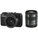 【中古】 Canon ミラーレス一眼カメラ EOS M ダブルレンズキット EF-M18-55mm F3.5-5.6 IS STM/EF-M22mm F2 ST...