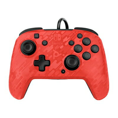 【中古】 任天堂 PDP Faceoff Deluxe Audio Wired Controller - Red Camo (並行輸入品)