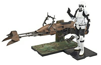 【中古】 スター・ウォーズ スカウト・トルーパー & スピーダー・バイク 1/12スケール プラモデル