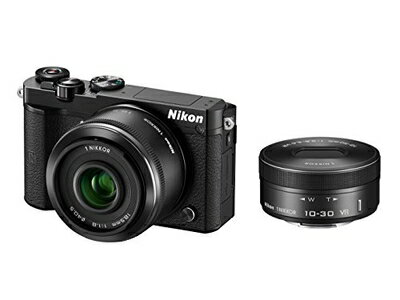 【中古】 Nikon ミラーレス一眼 Nikon1 J5 ダブルレンズキット ブラック J5WLKBK