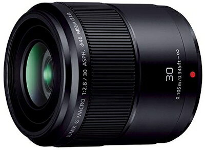 【中古】 パナソニック(Panasonic) 単焦点 マクロレンズ マイクロフォーサーズ用 ルミックス G MACRO 30mm/ F2.8 ASPH. / MEGA O.I.S. H-HS030 ブラック