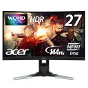 【中古】 Acer ゲーミングモニター XZ271Ubmijpphzx 27インチ VA 非光沢 2560x1440 WQHD 250cd 1ms 144Hz HDR(2)