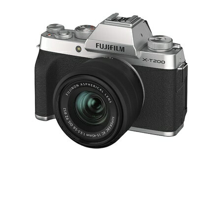 【中古】 富士フイルム(FUJIFILM) ミラーレス一眼カメラ X-T200レンズキット シルバー X-T200LK-S