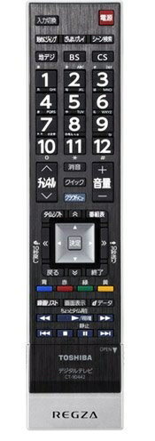 【中古】 東芝 液晶テレビ リモコン CT-90442 75036502