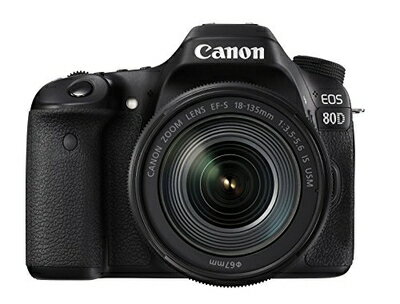 Rakuten - 【中古】 Canon デジタル一眼レフカメラ EOS 80D レンズキット EF-S18-135mm F3.5-5.6 IS USM 付属 EOS80D18135USMLK