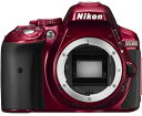 【中古】 Nikon デジタル一眼レフカメラ D5300 レッド 2400万画素 3.2型液晶 D5300 RED