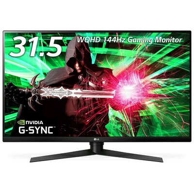 【中古】 LG ゲーミングモニター ディスプレイ 32GK850G-B 31.5インチ/WQHD/VA非光沢/144Hz/G-Sync対応/DisplayPort・HDMI/高さ調節、ピボット対応