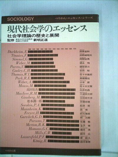 【中古】 現代社会学のエッセンス―社会学理論の歴史と展開 (1971年) (ぺりかん・エッセンス・シリーズ)