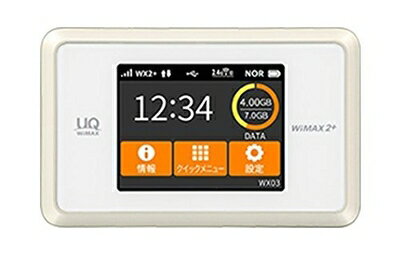 【中古】（新古品・未使用品） WIMAX 2+ Speed Wi-Fi NEXT WX03 【NAD33SWU】ホワイトゴールド