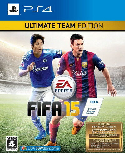 【中古】（新古品 未使用品） FIFA 15 ULTIMATE TEAM EDITION (メッシ スチールブックケース DLCセット他同梱) - PS4