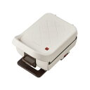 【中古】(新古品・未使用品) レコルト プレスサンドメーカー プラッド ホットサンド マットホワイト RPS-2(W)