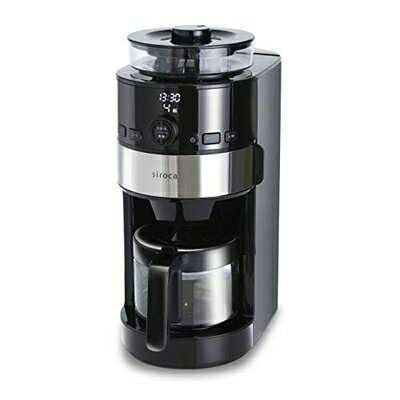 【中古】（新古品・未使用品） シロカ コーン式全自動コーヒーメーカー（2017年モデル） [ガラスサーバー/予約タイマー/自動計量] SC-C111