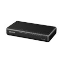 【中古】(新古品・未使用品) バッファロー BUFFALO Giga対応 プラスチック筐体 AC電源 8ポート LSW6-GT-8EP/BK ブラック スイッチングハブ マグネット 壁掛け設置対応(2)