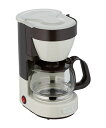 【中古】(新古品・未使用品) Toffy 4カップコーヒーメーカー K-CM1 (アッシュホワイト) ドリップ式 自動保温機能 ガラスポット メッシュフィルター...