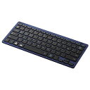 【中古】(新古品・未使用品) エレコム Bluetooth マルチペアリング ミニキーボード パンタグラフ式 軽量・薄型 3台同時ペアリング mac OS/iPad OS/Window OS対応 ブルー TK-FBP102BU