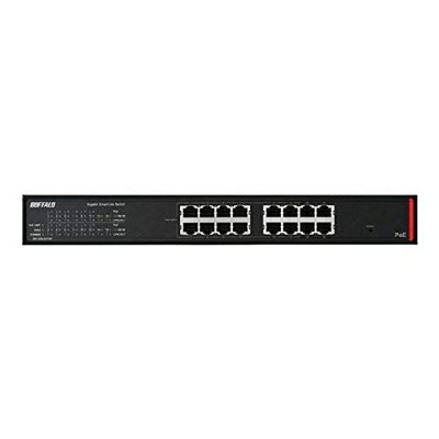 【中古】(新古品・未使用品) バッファロー BS-GSL2016P 法人向け Giga対応 PoE Layer2 スマートLiteスイッチ 16ポート