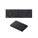 【中古】(新古品・未使用品) iBUFFALO Bluetooth3.0対応 折りたたみキーボード ケース付き ブラック 【PlayStation4,PS4 動...