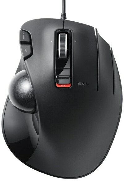 【中古】（新古品・未使用品） エレコム トラックボールマウス/親指/5ボタン/チルト機能/有線ブラック M-XT2URBK