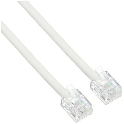 【中古】(新古品・未使用品) エルパ (ELPA) テレホンコード 電話 FAX 6極2/4芯 2m ホワイト モジュラープラグ パソコン対応 TEW-T020