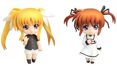【中古】（新古品・未使用品） 魔法少女リリカルなのは The MOVIE 1st ねんどろいどぷち なのは&フェイトセット ラストシーンVer.(ノンスケール ABS&PVC塗装済み可動フィギュア)
