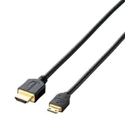 【中古】（新古品・未使用品） エレコム mini HDMI ケーブル 1.5m 4K × 2K対応 ブラック DH-HD14EM15BK