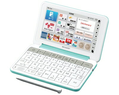 【中古】（新古品・未使用品） シャープ カラ―電子辞書 Brain 中学生モデル グリーン系 PW-SJ4-G