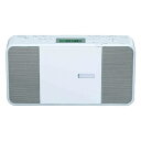 【中古】(新古品・未使用品) 東芝 CDラジオ TY-C251(W) コンパクト スリム ボディー 縦型 ワイドFM 対応 外形寸法 280×149×63mm ...