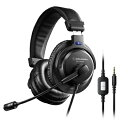 【中古】(新古品・未使用品) audio-technica ヘッドセット テレワーク/在宅勤務/実況 ブラック ATH-770XCOM